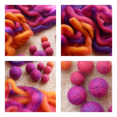 Fingerwolle Roving - Felted Balls